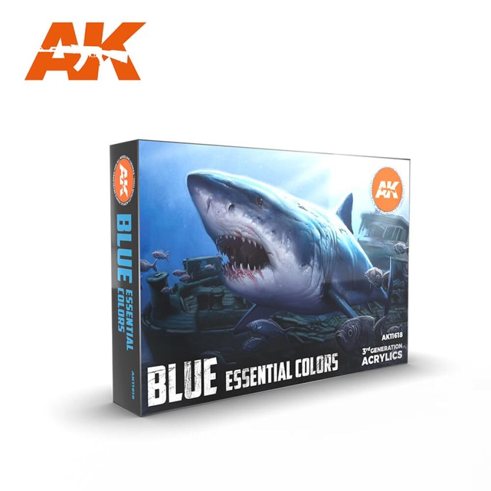 AK Interactive: Blue Essential Colors 3Gen Set