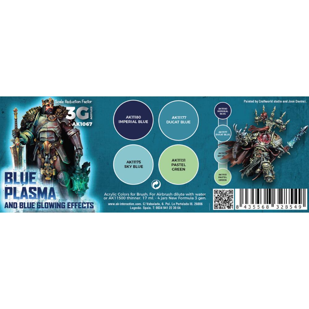 AK Interactive: Wargame Color Set - Blue Plasma