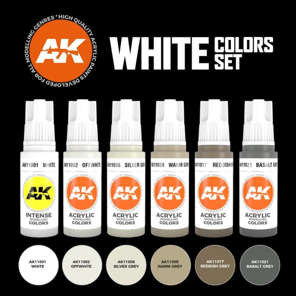 AK Interactive: White Colors Set