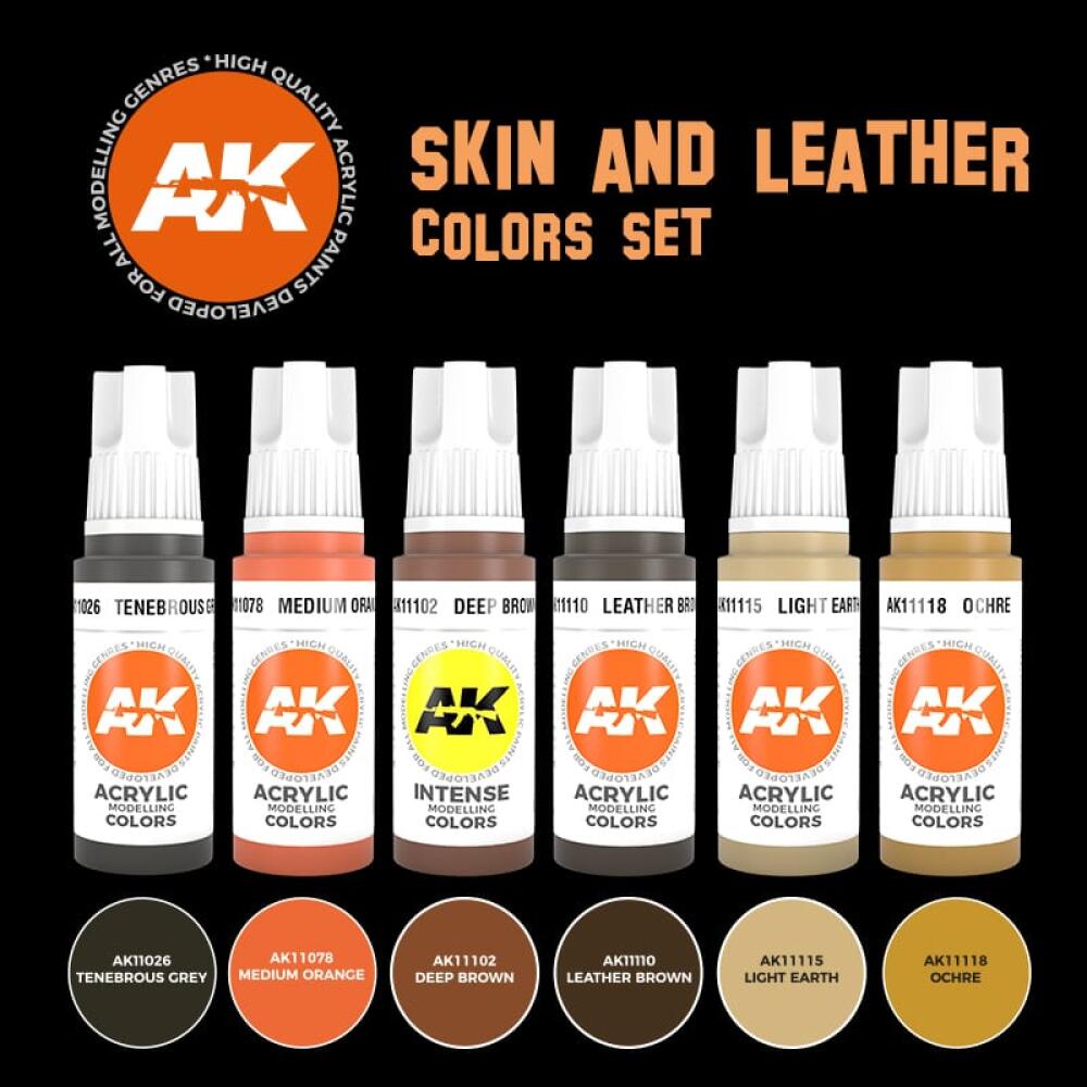 AK Interactive: Skin And Leather Colors Set