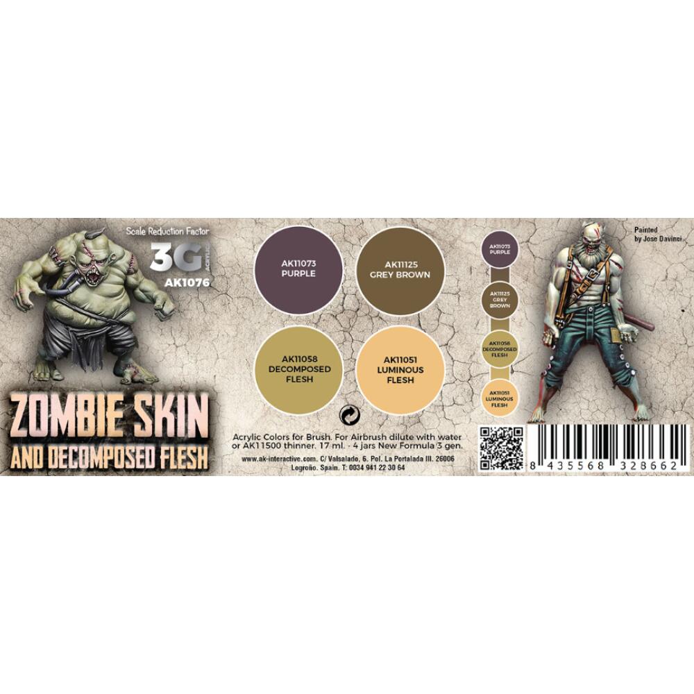 AK Interactive: Wargame Color Set - Zombie Skin