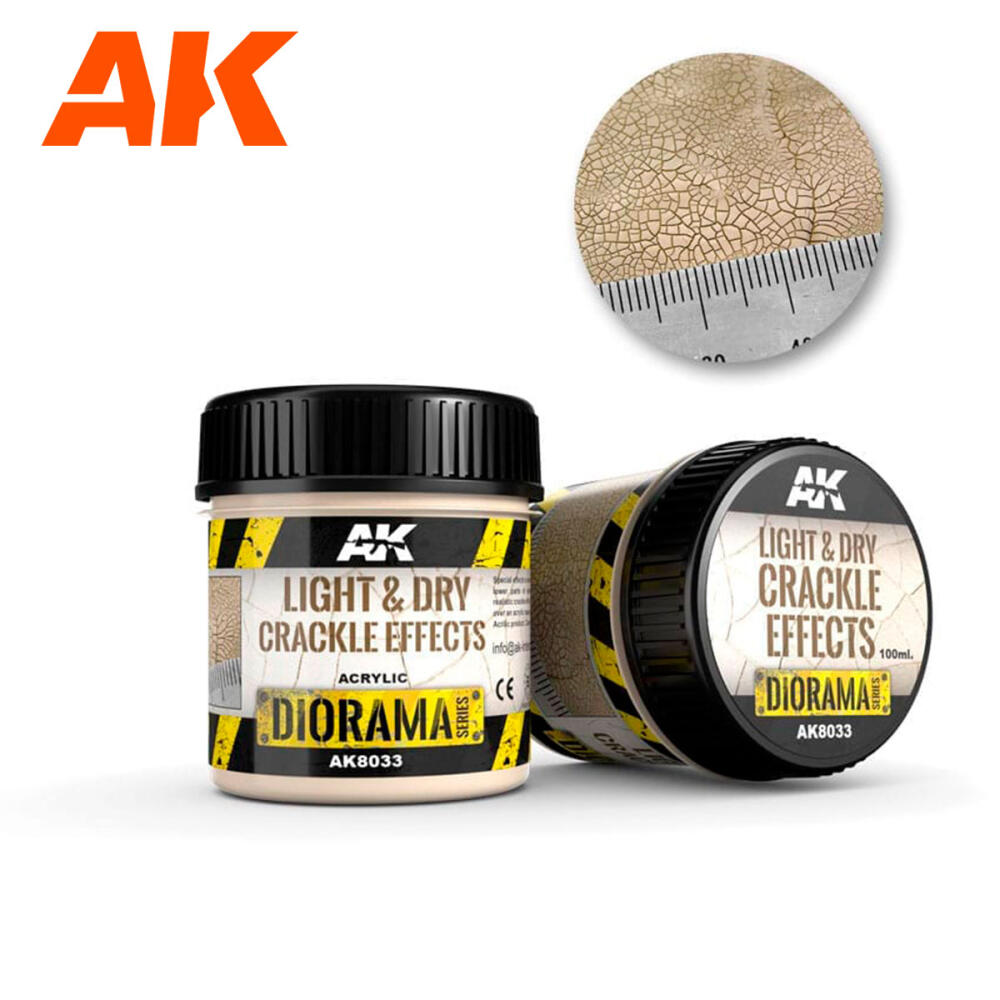 AK Interactive: Light and Dry Crackle Effects 100 ml.