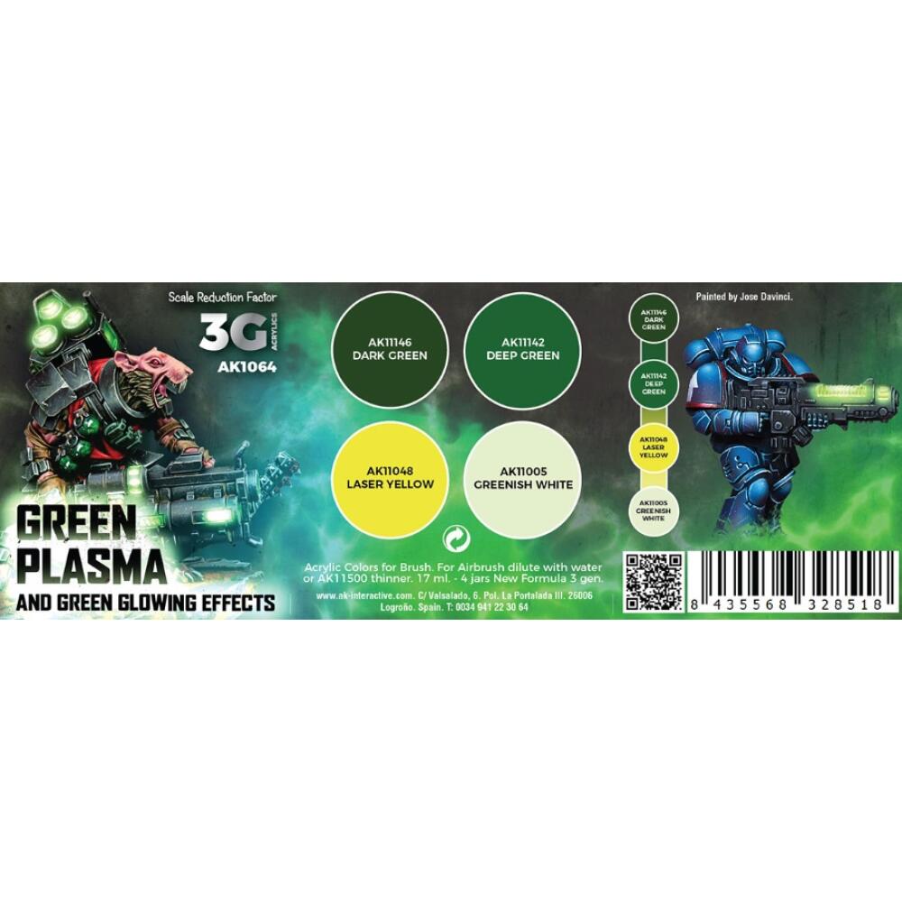 AK Interactive: Wargame Color Set - Green Plasma