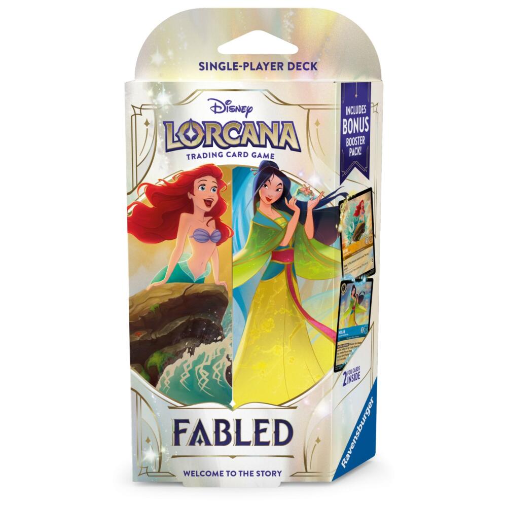 Lorcana TCG: Fabled – Starter Deck AMBER & SAPPHIRE (ARIEL & MULAN)